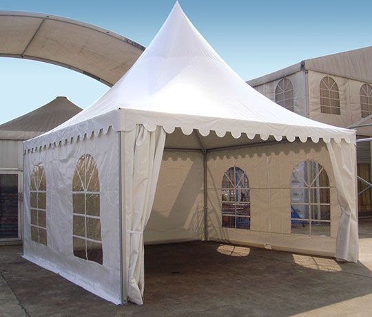 Large event tent setup for guests